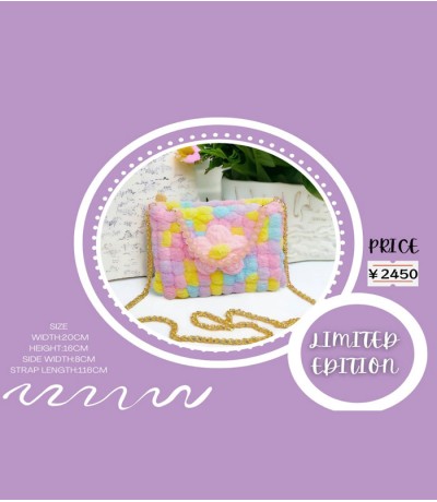 Flower mesh Bag,Hand-made Woven Bag
