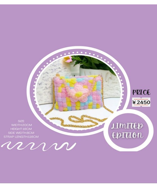 Flower mesh Bag,Hand-made Woven Bag